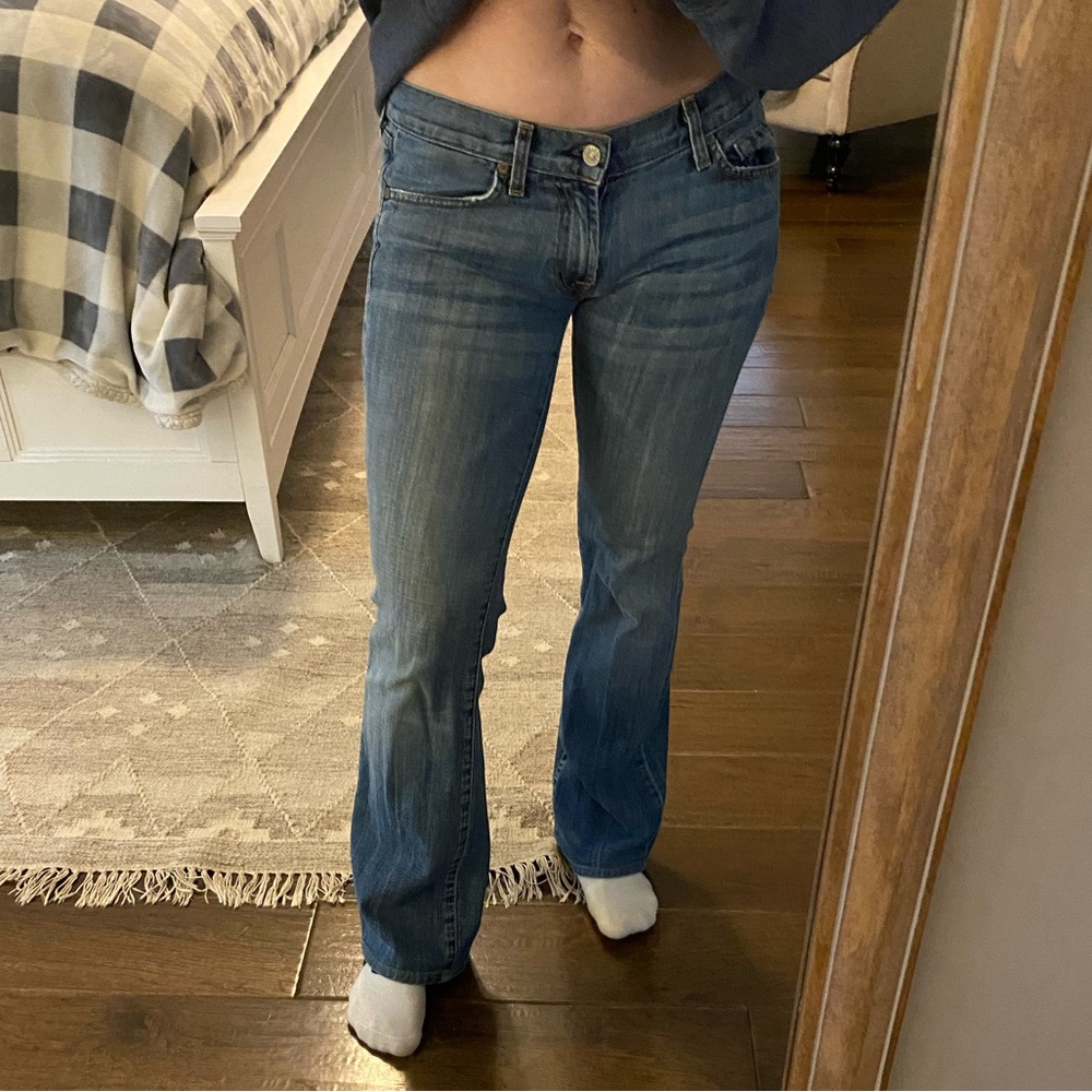7 for All Mankind - low rise bootcut jeans ( Size 28, 31 inch inseam)